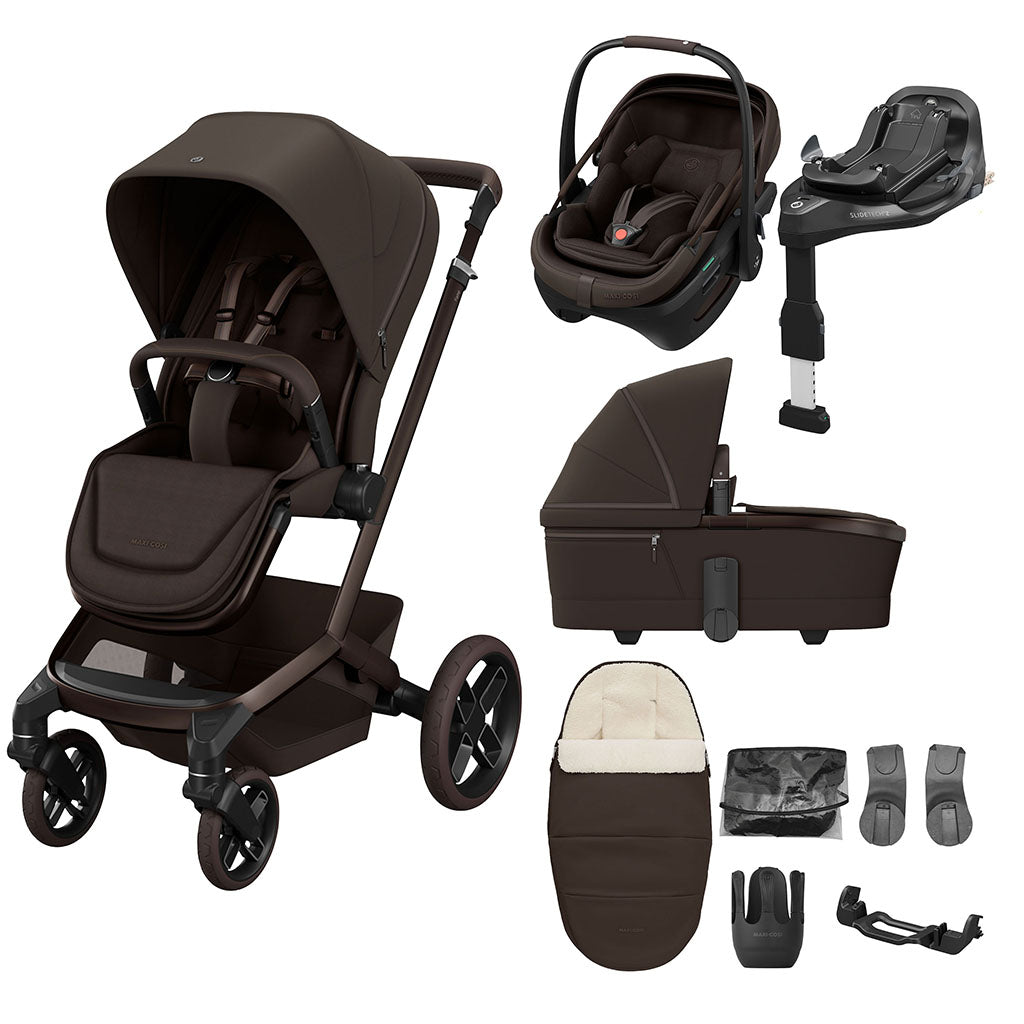 Maxi Cosi Fame 8 Piece Ultimate Travel System Espresso Brown