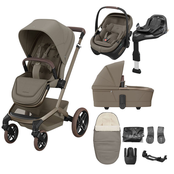 Maxi Cosi Fame 8 Piece Ultimate Travel System Oak Truffle