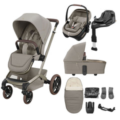 Maxi Cosi Fame 8 Piece Ultimate Travel System Sapphire Sand
