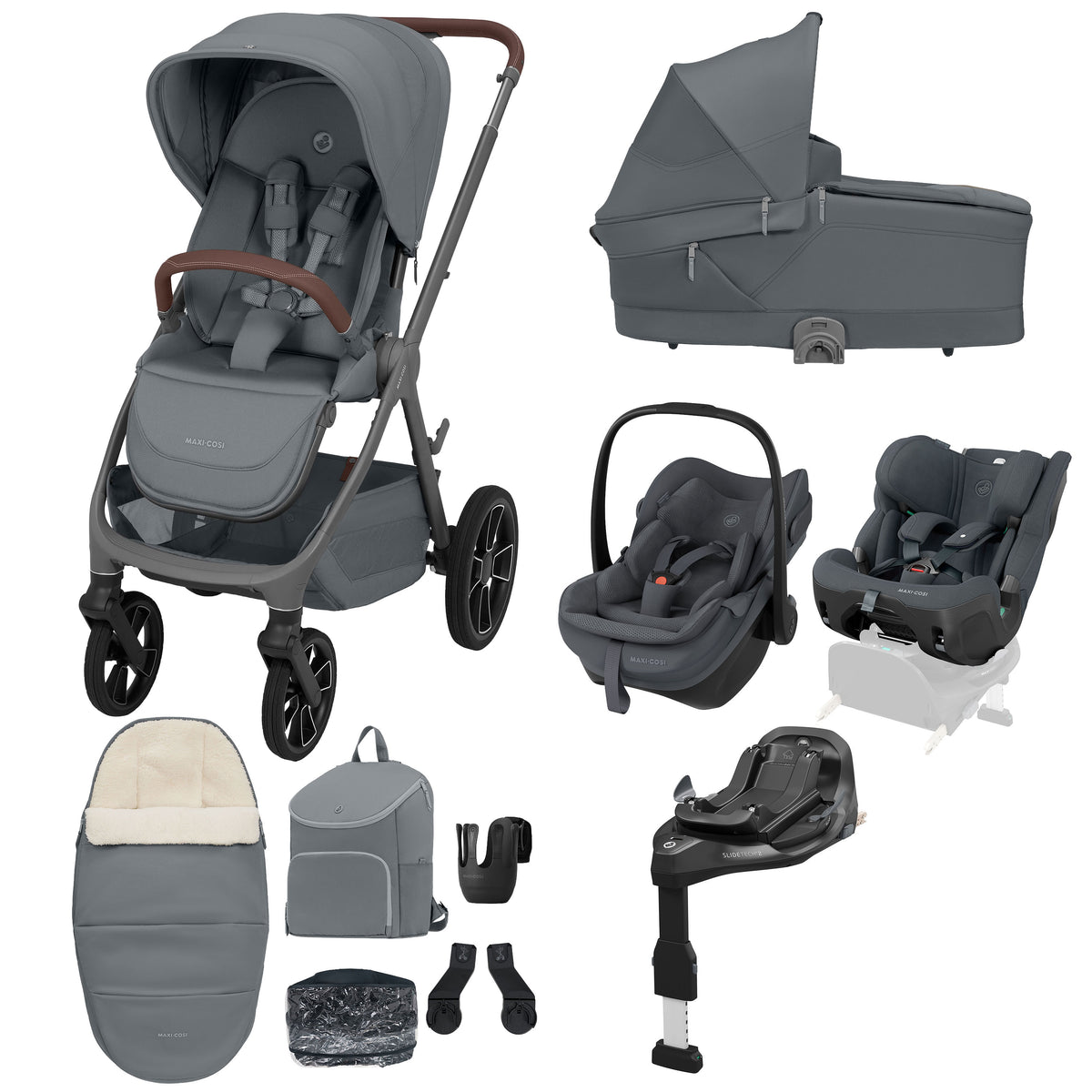Maxi Cosi Oxford Plus 10 Piece Premium Travel System Moon Graphite