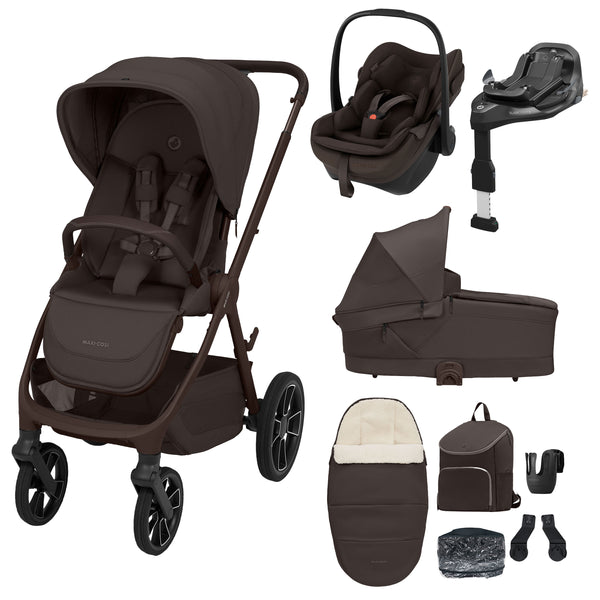 Maxi Cosi Oxford Plus 9 Piece Premium Travel System Espresso Brown
