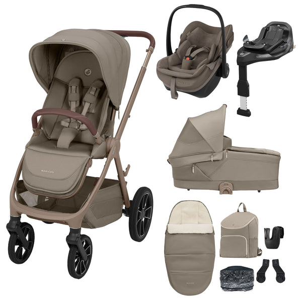Maxi Cosi Oxford Plus 9 Piece Premium Travel System Oak Truffle