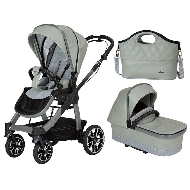 Mercedes-Benz All-Terrain GTR Pushchair and Carrycot Bundle - Sage Grey