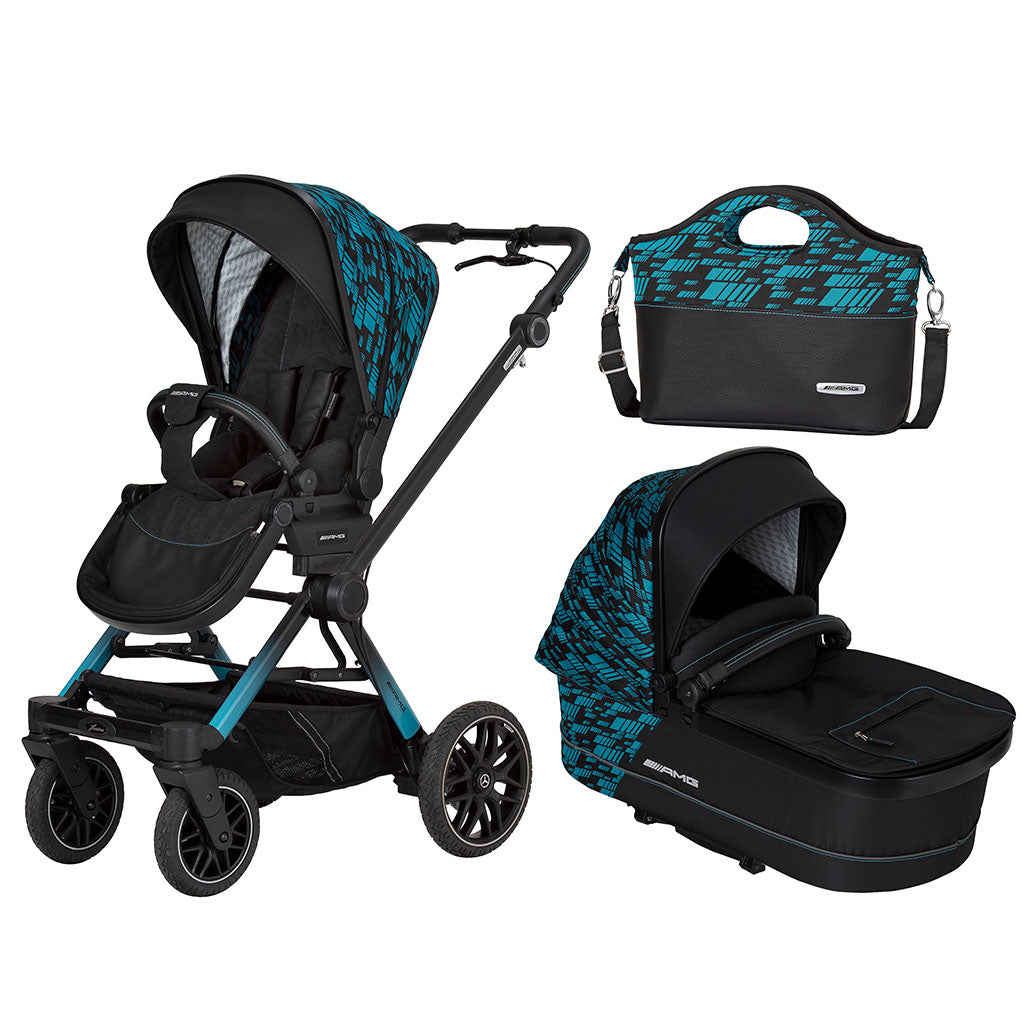 Mercedes AMG GT² Limited Edition Pushchair and Carrycot Bundle - Hyper Blue