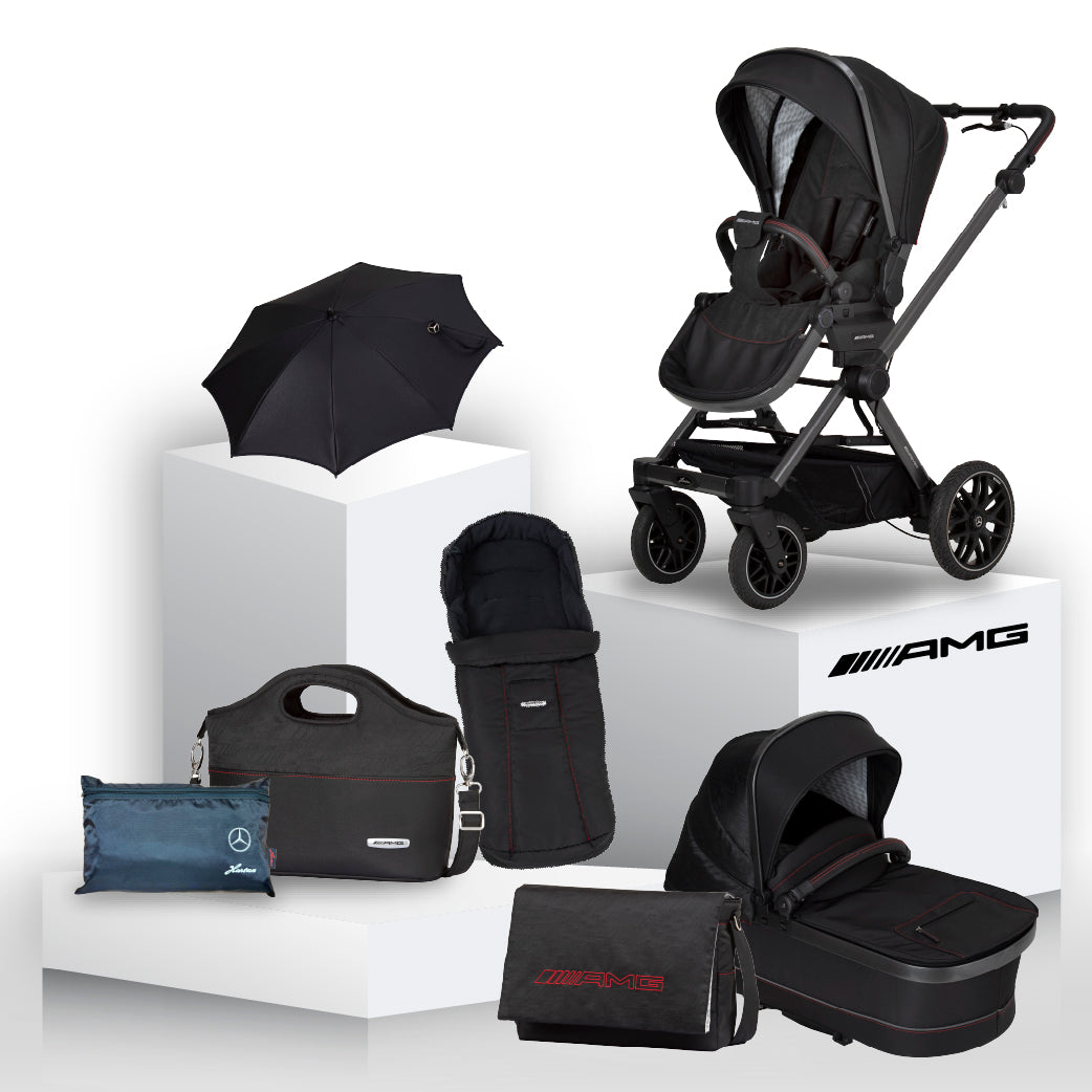 Mercedes Benz AMG GT² 7 Piece Complete Bundle Charcoal Black
