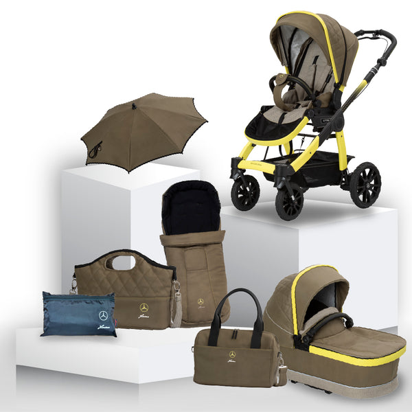 Mercedes Benz All Terrain GTR 7 Piece Complete Bundle Electric Yellow