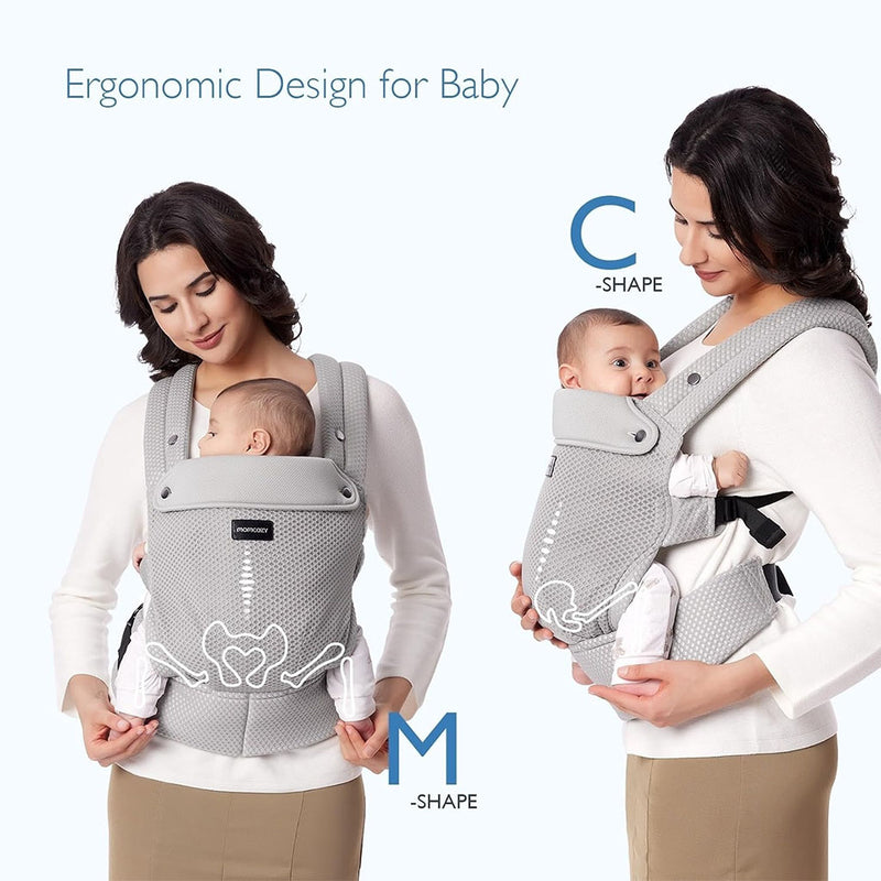 Momcozy Baby Carrier 3M+ Air Mesh Grey