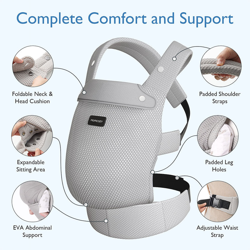 Momcozy Baby Carrier 3M+ Air Mesh Grey