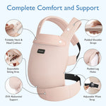 Momcozy Baby Carrier 3M+ Air Mesh Pink