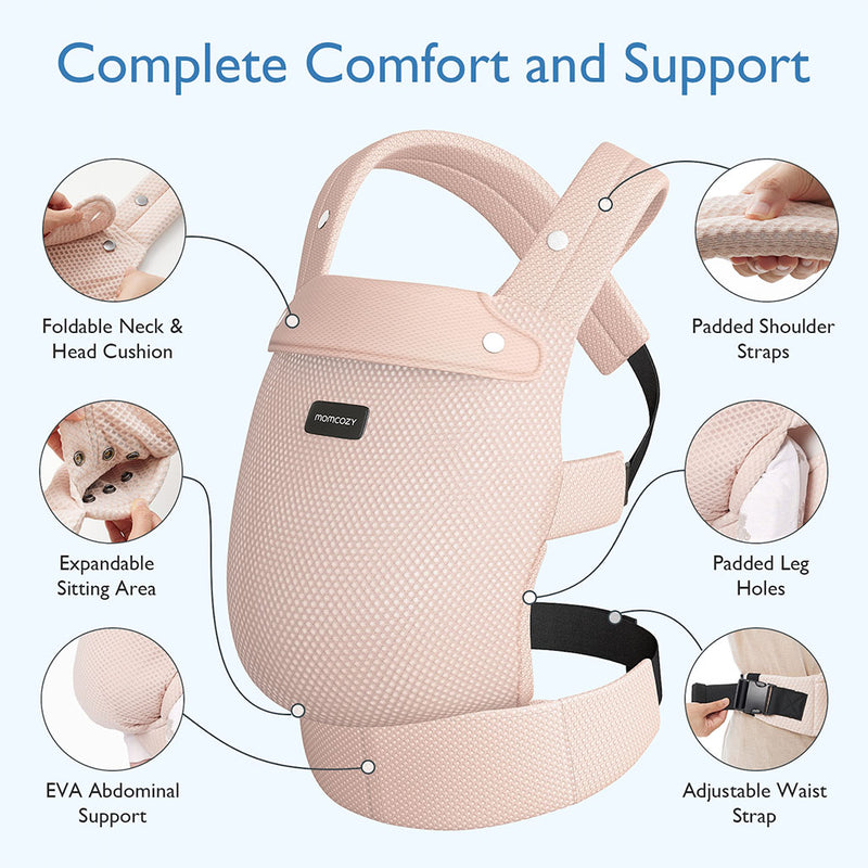 Momcozy Baby Carrier 3M+ Air Mesh Pink