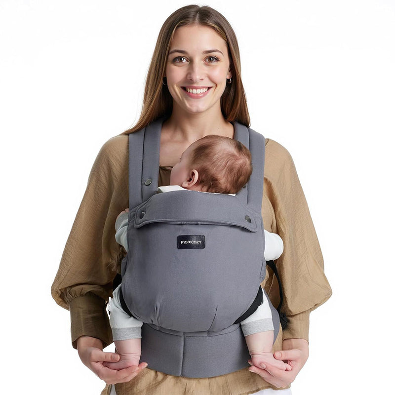 Momcozy Baby Carrier 3M+ Cotton Grey