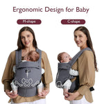 Momcozy Baby Carrier 3M+ Cotton Grey