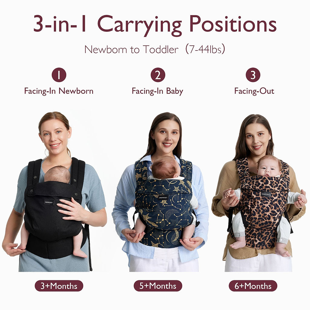 Momcozy Baby Carrier 3M+ Cotton Leopard