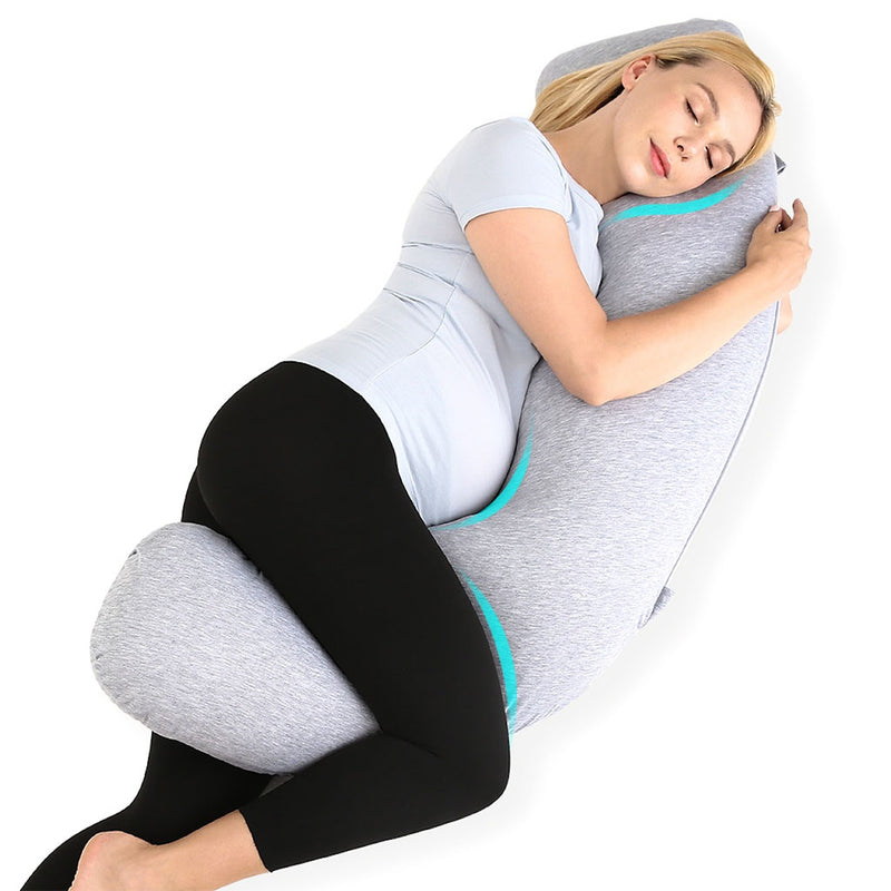 Momcozy J Shaped Maternity Body Pillow