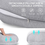 Momcozy J Shaped Maternity Body Pillow