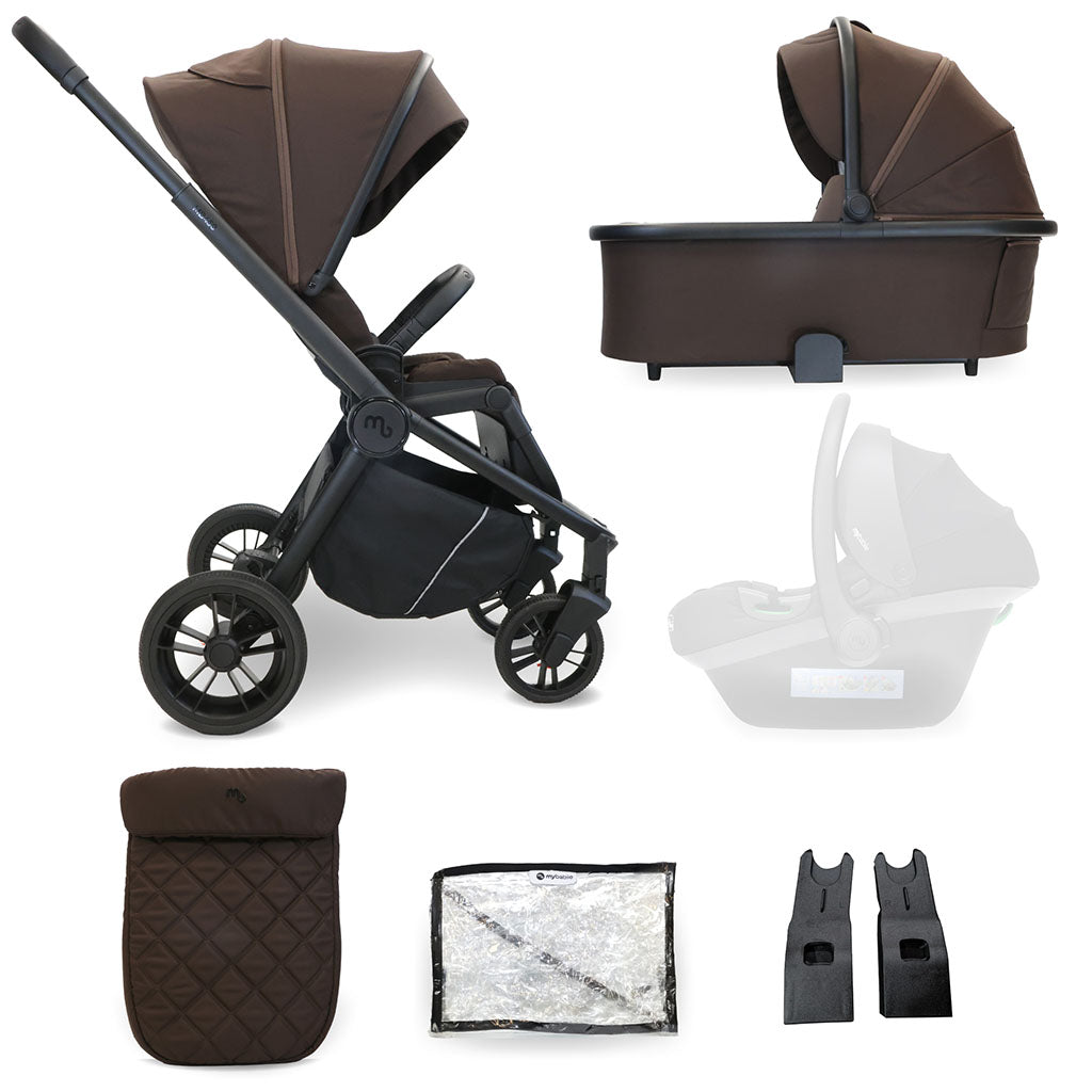 My Babiie MB450 2-in-1 Pushchair and Carrycot - Chocolate