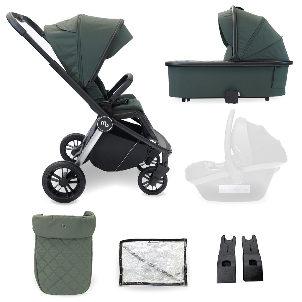 My Babiie MB450 2-in-1 Pushchair and Carrycot - Forest Green
