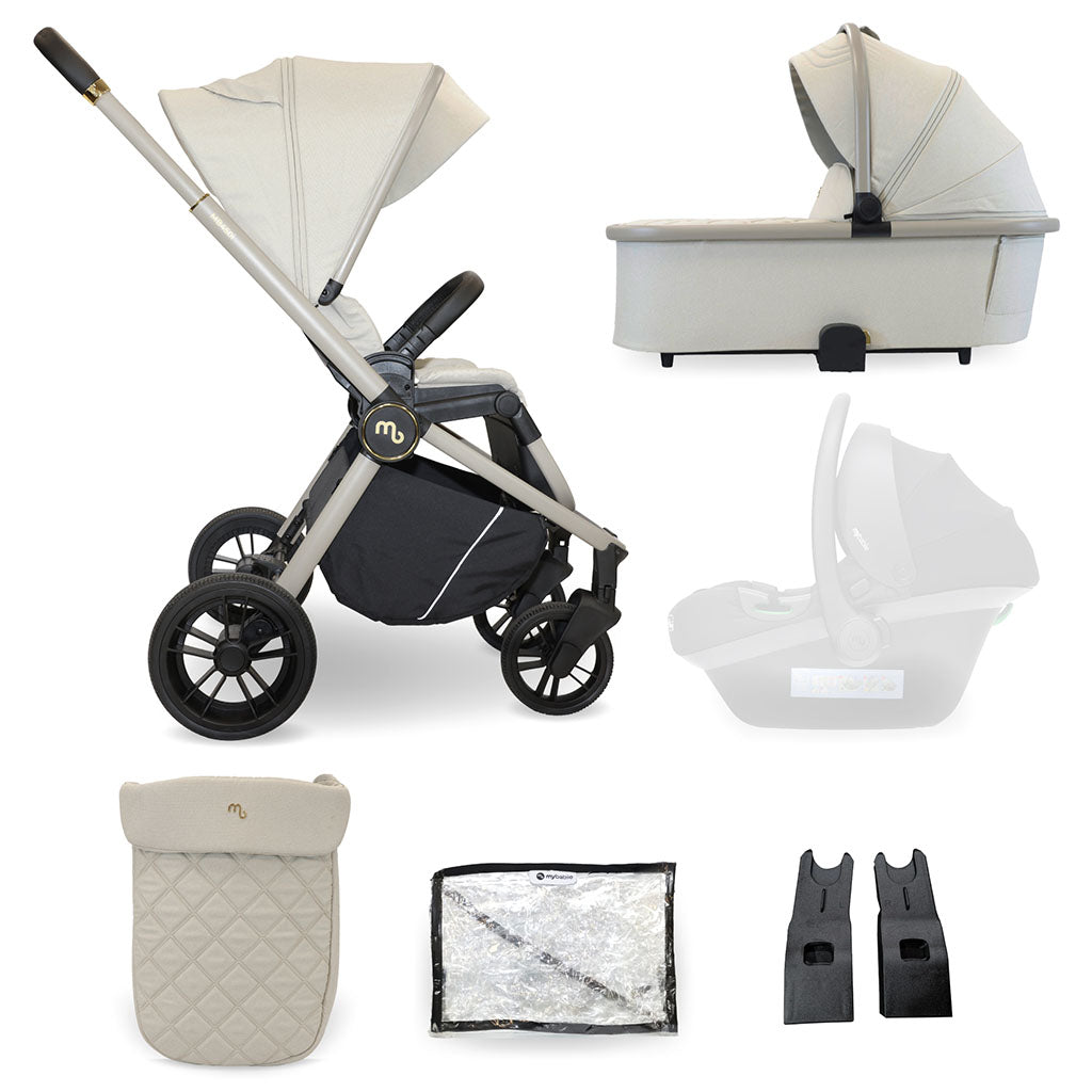 My Babiie MB450 2-in-1 Pushchair and Carrycot - Ivory