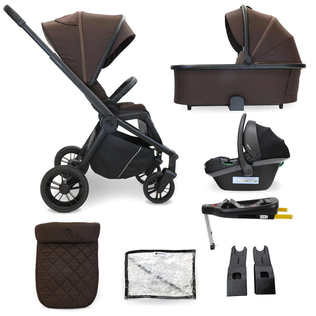 My Babiie MB450i 3-in-1 Travel System with Base - Chocolate