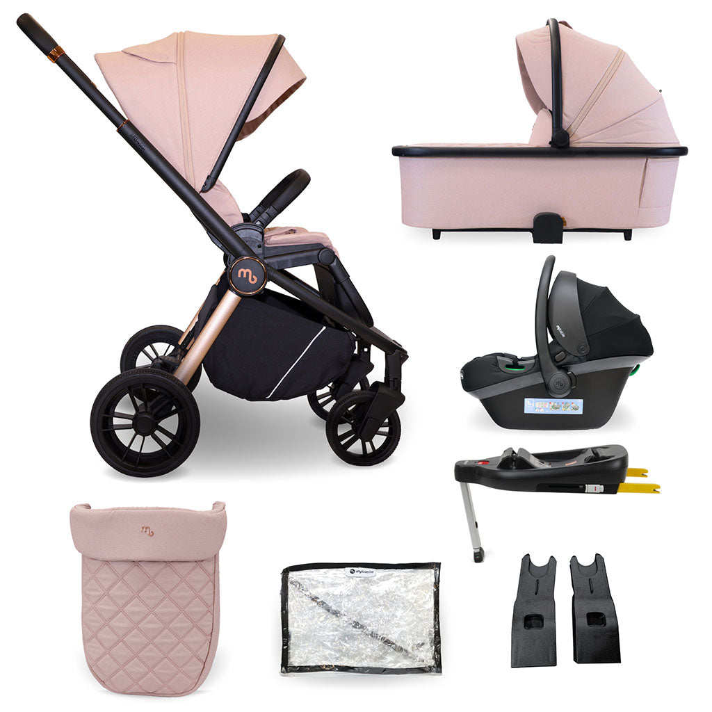 My Babiie MB450i 3-in-1 Travel System with Base - Pink