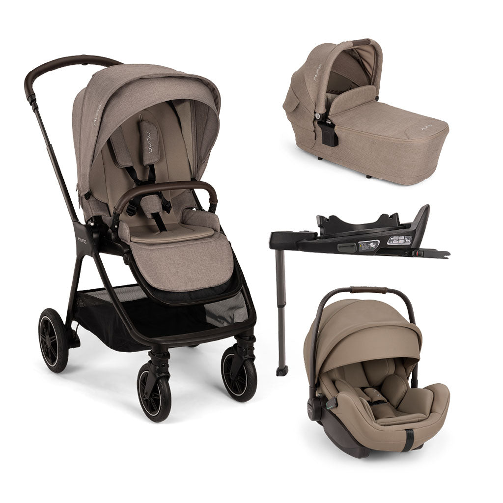 Nuna triv™ next + lytl™ + arra™ flex + base™ curv travel system - Cedar