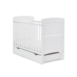 Obaby Grace Mini Cot Bed and Under Drawer - White