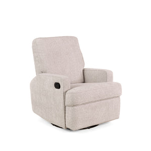 Obaby Madison Swivel Glider Recliner Chair - Chenille Marshmallow
