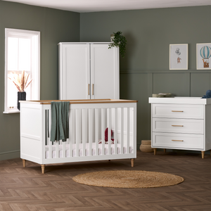 Obaby Orla 3 Piece Room Set - White with Oak