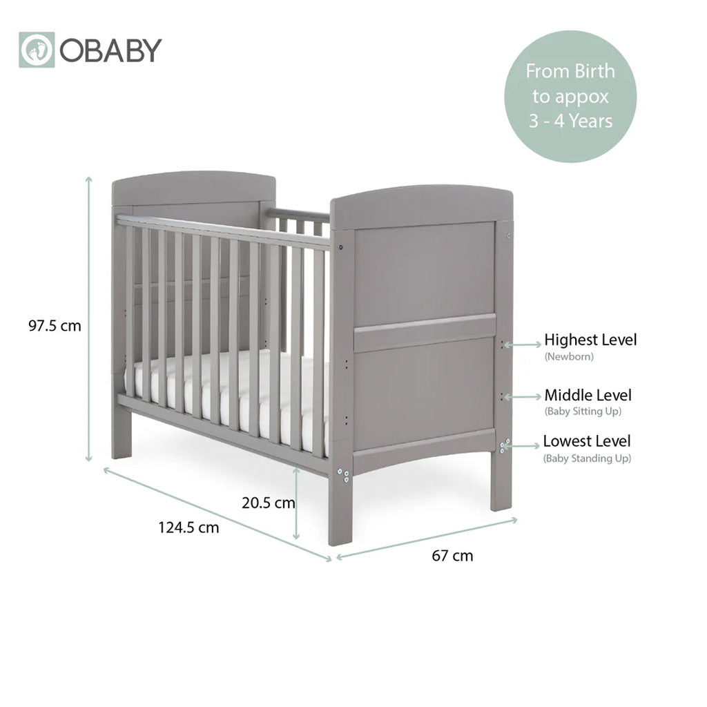 Obaby Grace Mini 2 Piece Room Set - Warm Grey