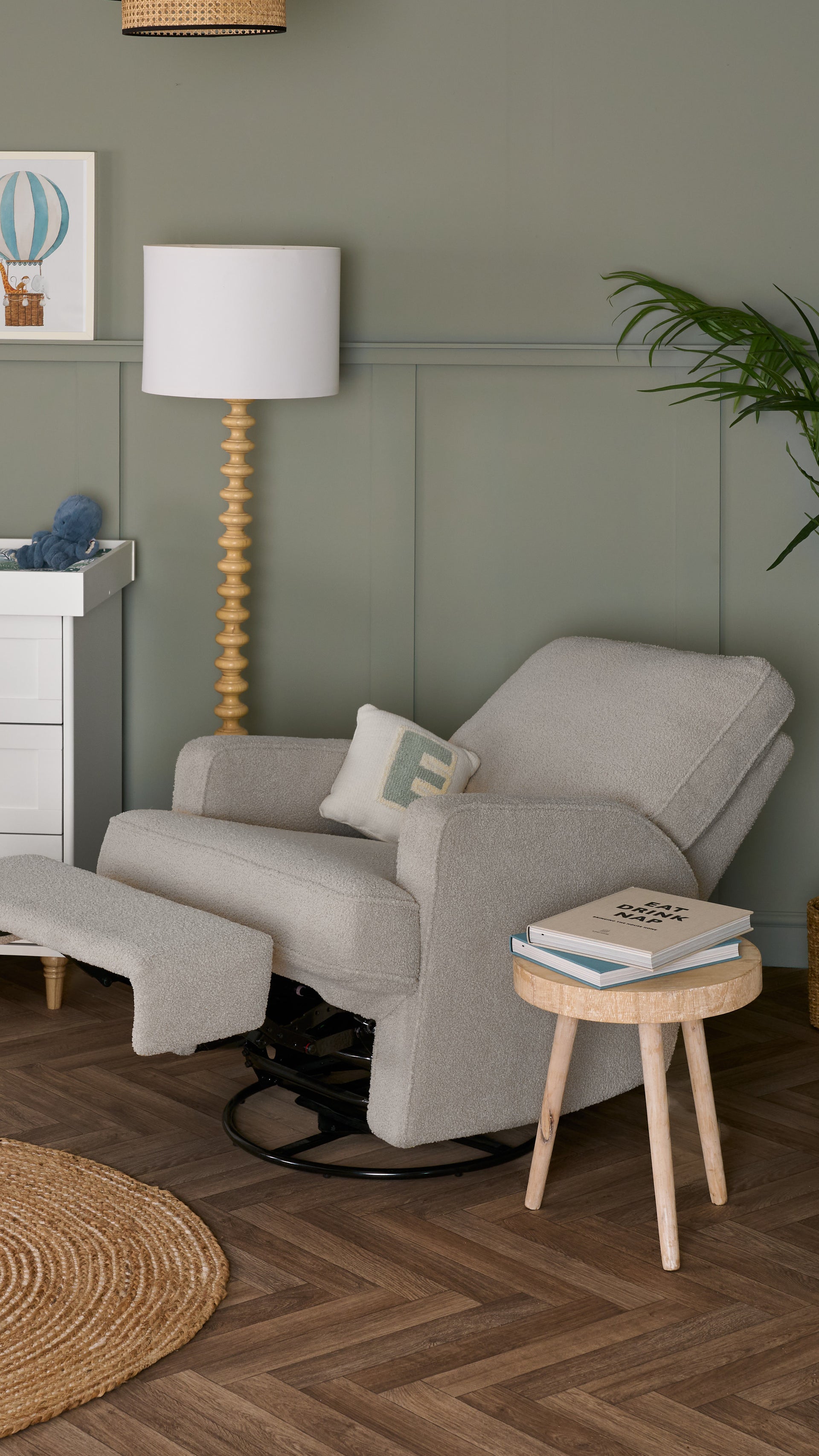 Obaby Madison Electric Swivel Glider Recliner Chair