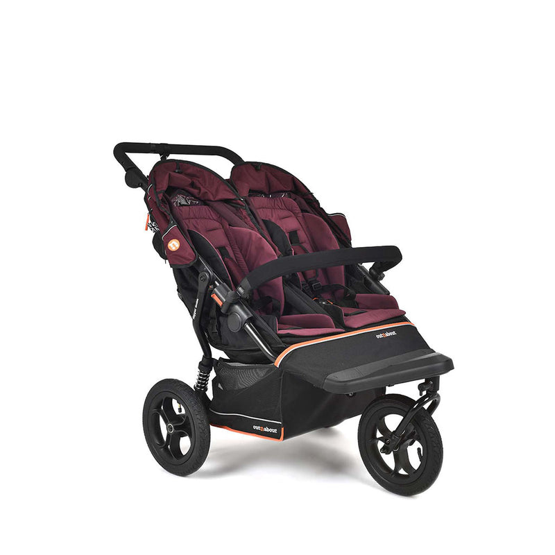 Out N About Nipper Double V6 Pushchair - Brambleberry Red