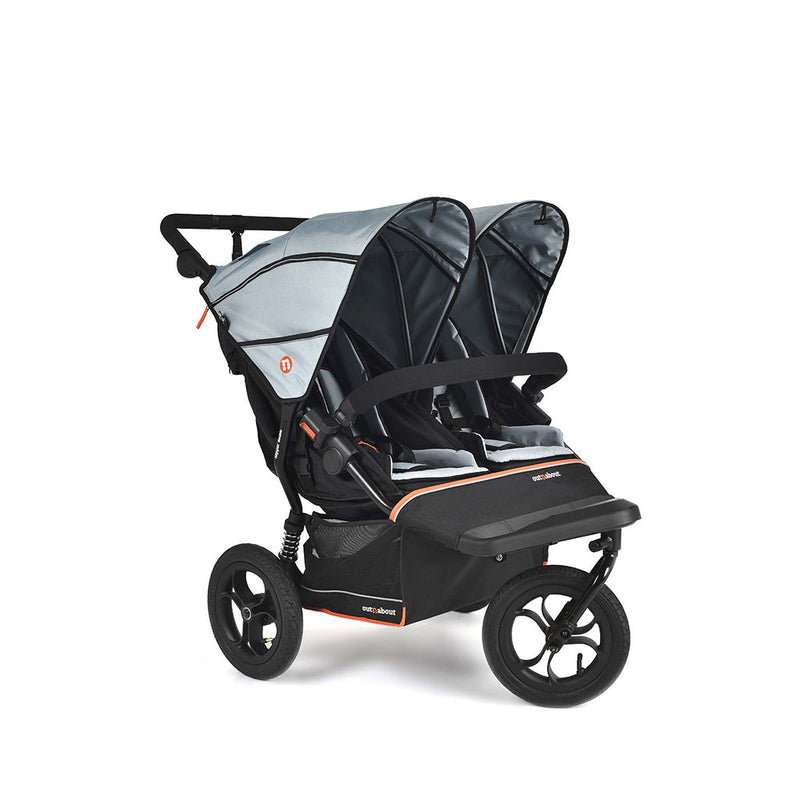 Out N About Nipper Double V6 Pushchair - Rocksalt Grey