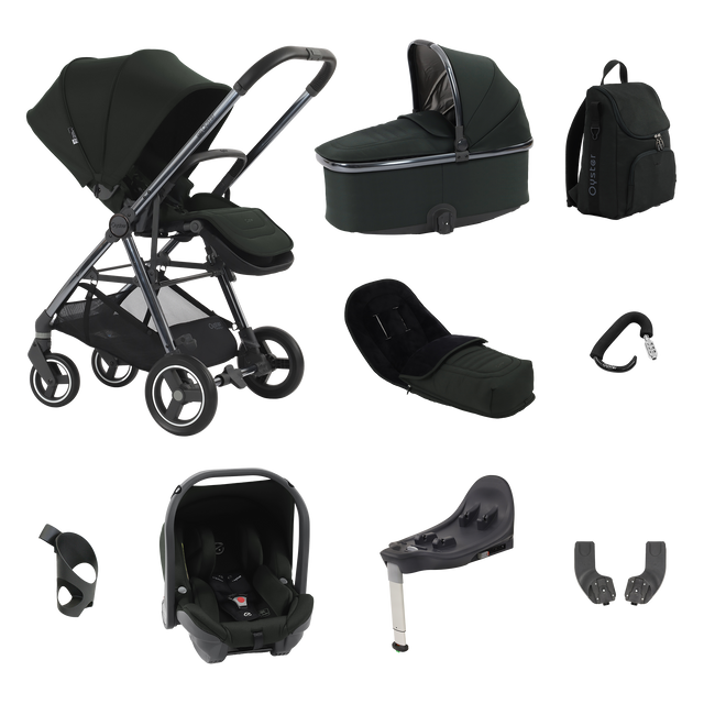 Babystyle Oyster Gravity+ Stroller 9 Piece Bundle - Black Olive