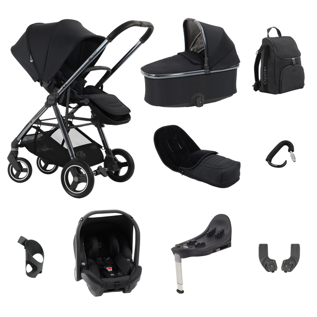 Babystyle Oyster Gravity+ Stroller 9 Piece Bundle - Carbonite