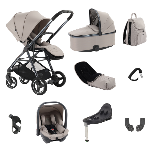 Babystyle Oyster Gravity+ Stroller 9 Piece Bundle - Stone