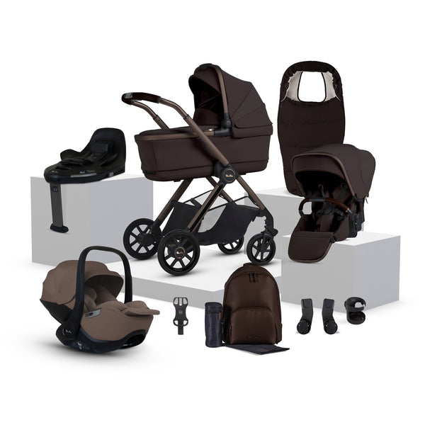 Silver Cross Reef 2 Special Edition Ultimate 360 Timeless Cocoa Car Seat Bundle - Ganache