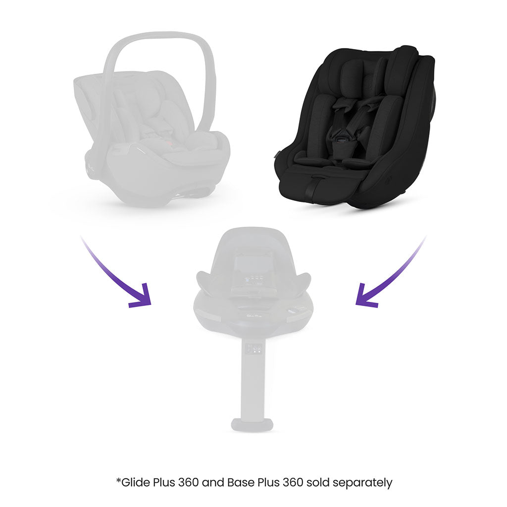 Silver Cross Approach Plus 360 Car Seat - Iconic Black