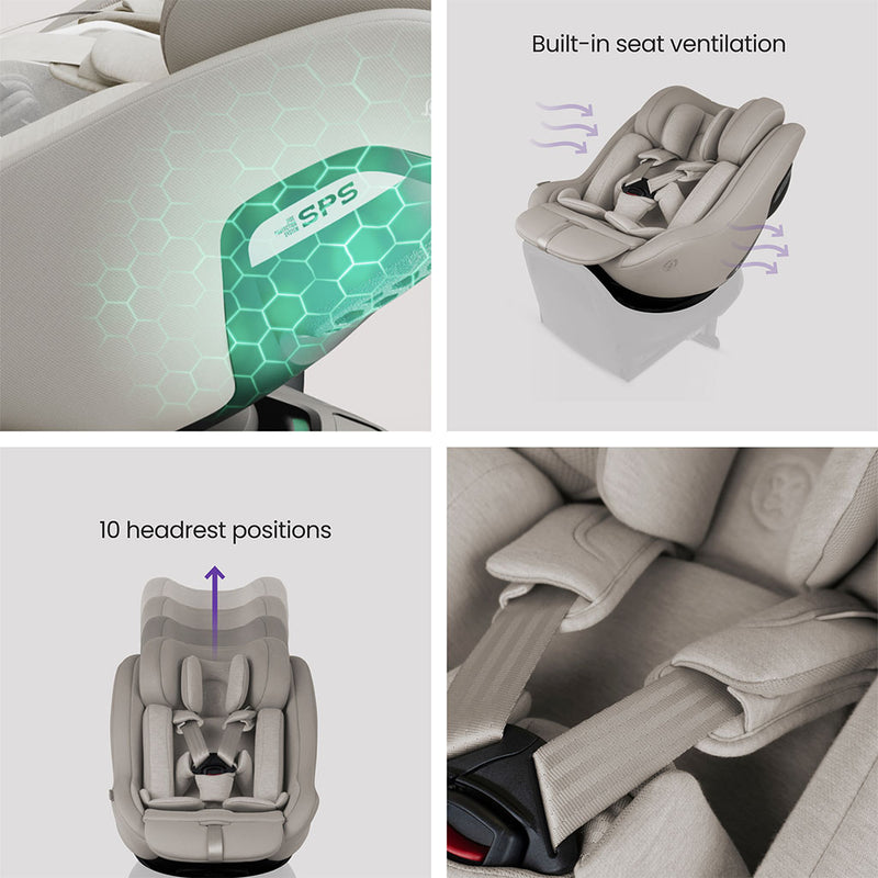 Silver Cross Approach Plus 360 Car Seat - Natural Taupe