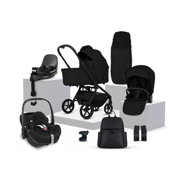 Silver Cross Breez Ultimate 360 Pebble Pro 2 Black Car Seat Bundle - Onyx