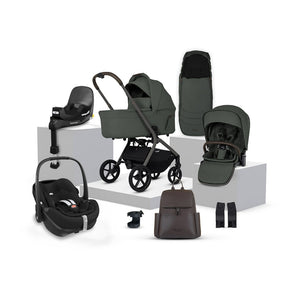 Silver Cross Breez Ultimate 360 Pebble Pro 2 Black Car Seat Bundle - Pewter