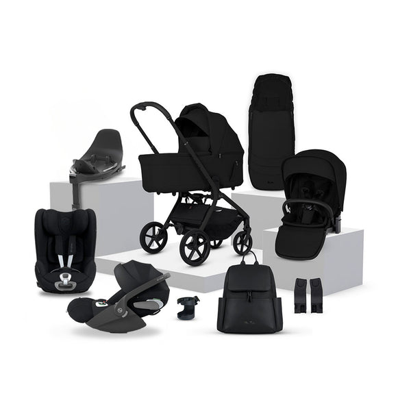 Silver Cross Breez Ultimate 360 Cloud T and Sirona T Black Car Seat Bundle - Onyx