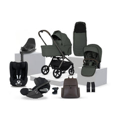 Silver Cross Breez Ultimate 360 Cloud T and Sirona T Black Car Seat Bundle - Pewter