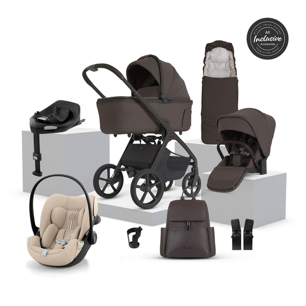 Silver Cross Cove 2 Ultimate 360 Almond Beige Cloud G3 i-Size Plus Bundle - Chocolate