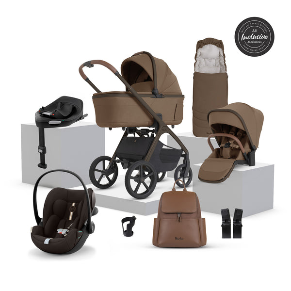 Silver Cross Cove 2 Ultimate 360 Chocolate Brown Cloud G3 i-Size Plus Bundle - Maple