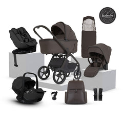 Silver Cross Cove 2 Ultimate 360 Family Iconic Black Car Seat Bundle - Chocolate