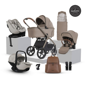 Silver Cross Cove 2 Ultimate 360 Family Natural Taupe Car Seat Bundle - Champagne