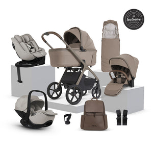 Silver Cross Cove 2 Ultimate 360 Family Natural Taupe Car Seat Bundle - Champagne