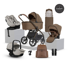 Silver Cross Cove 2 Ultimate 360 Family Natural Taupe Car Seat Bundle - Maple