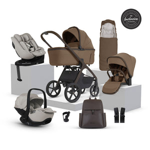 Silver Cross Cove 2 Ultimate 360 Family Natural Taupe Car Seat Bundle - Maple