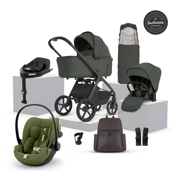 Silver Cross Cove 2 Ultimate 360 Moss Green Cloud G3 i-Size Plus Bundle - Pewter